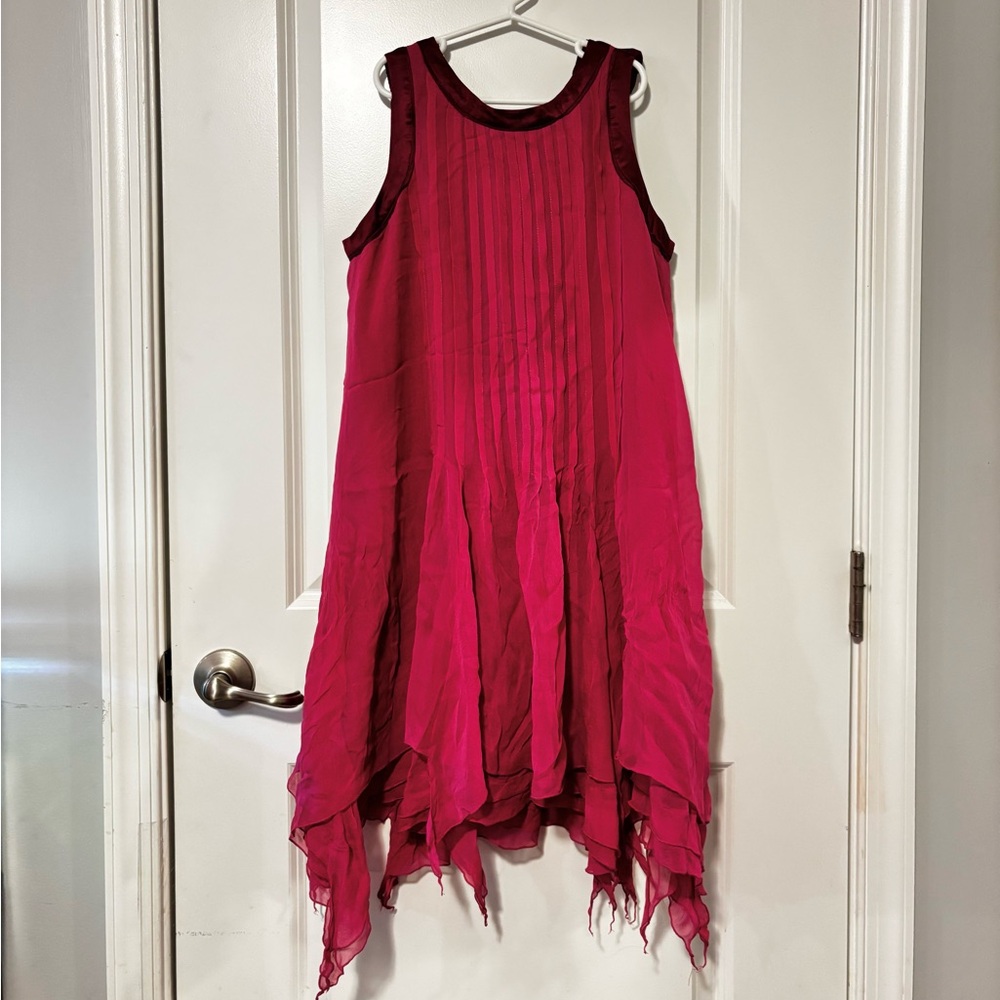 Dark pink boho dress